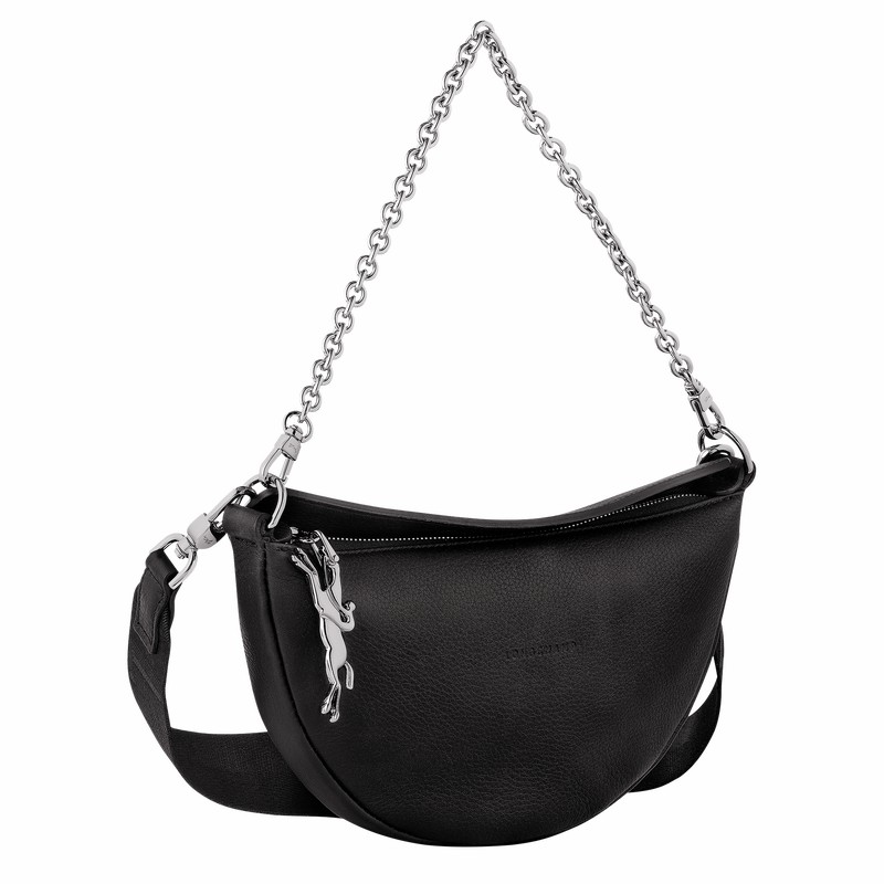 Sac Bandoulière Longchamp Smile S Femme Noir Soldes | 10224HDS001