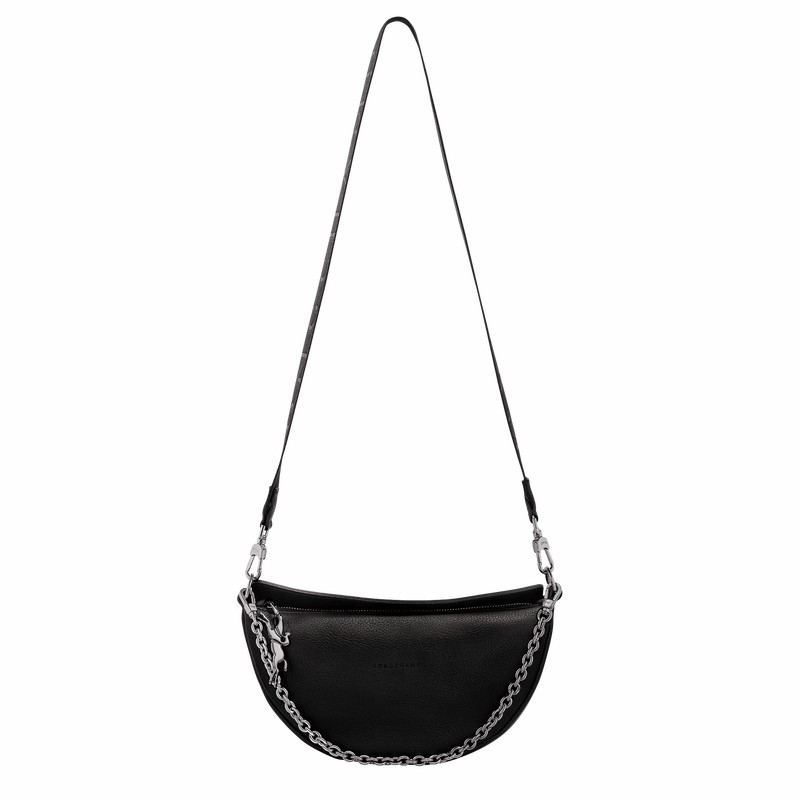 Sac Bandoulière Longchamp Smile S Femme Noir Soldes | 10224HDS001