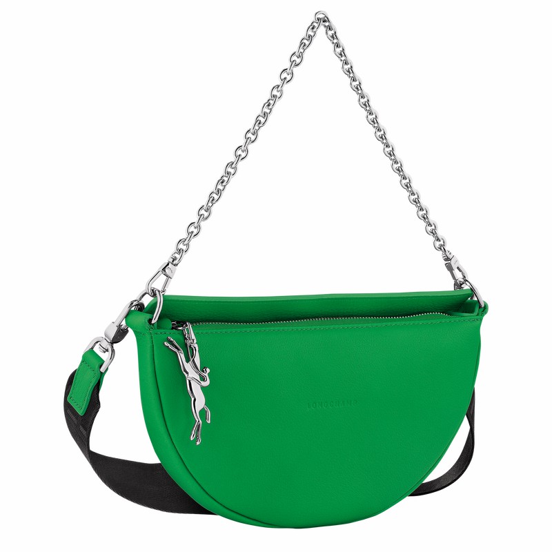 Sac Bandoulière Longchamp Smile S Femme Vert Soldes | 10224HDS531