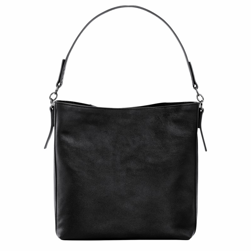 Sac Hobo Longchamp 3D M Femme Noir Soldes | 10225HCV001