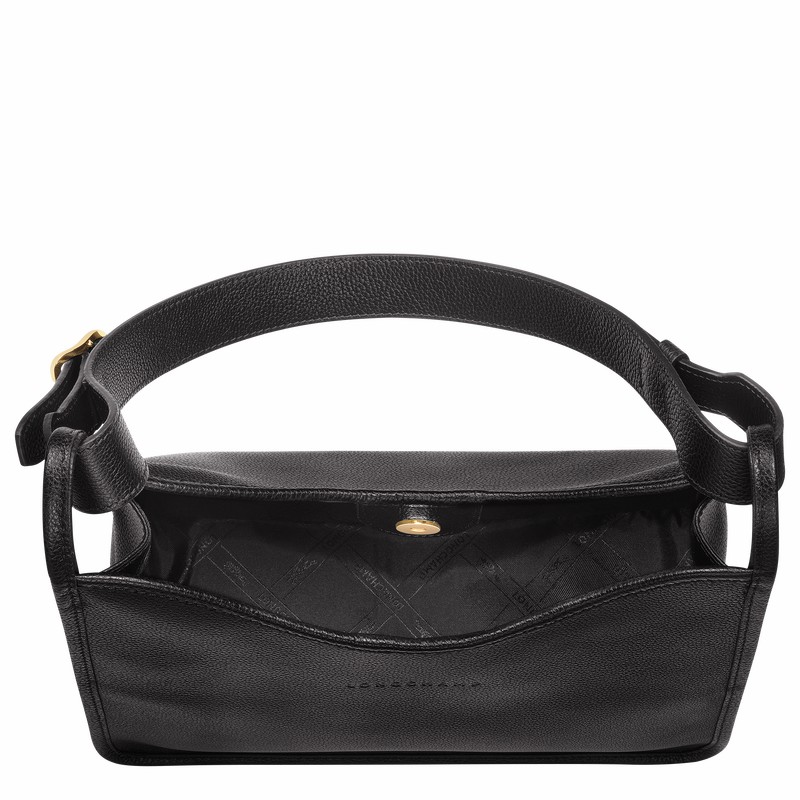 Sac Hobo Longchamp Le FOULONNÉ M Femme Noir Soldes | 10155021001