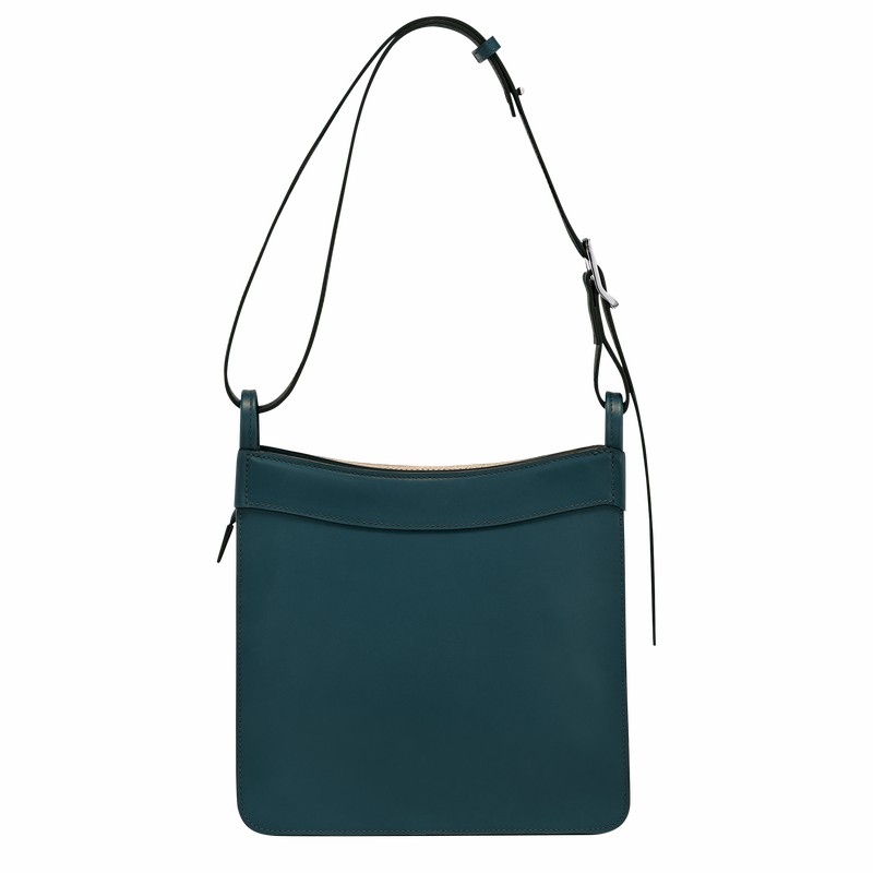 Sac Hobo Longchamp Le FOULONNÉ S Femme Bleu Soldes | 10272HFI806