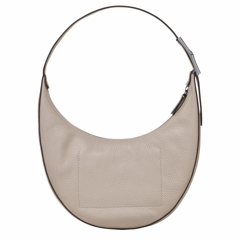 Sac Hobo Longchamp Le Roseau Essential M Femme Grise Soldes | 10218968266