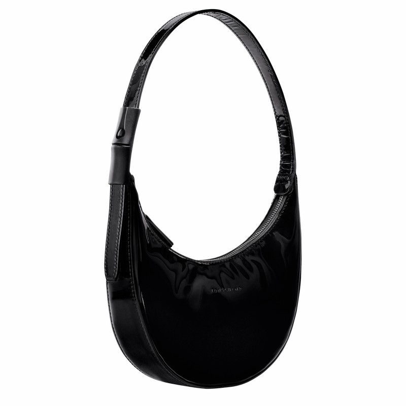 Sac Hobo Longchamp Le Roseau Essential S Femme Noir Soldes | 10217HEZ001