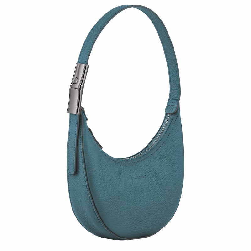 Sac Hobo Longchamp Le Roseau Essential S Femme Paon Soldes | 10217968P89