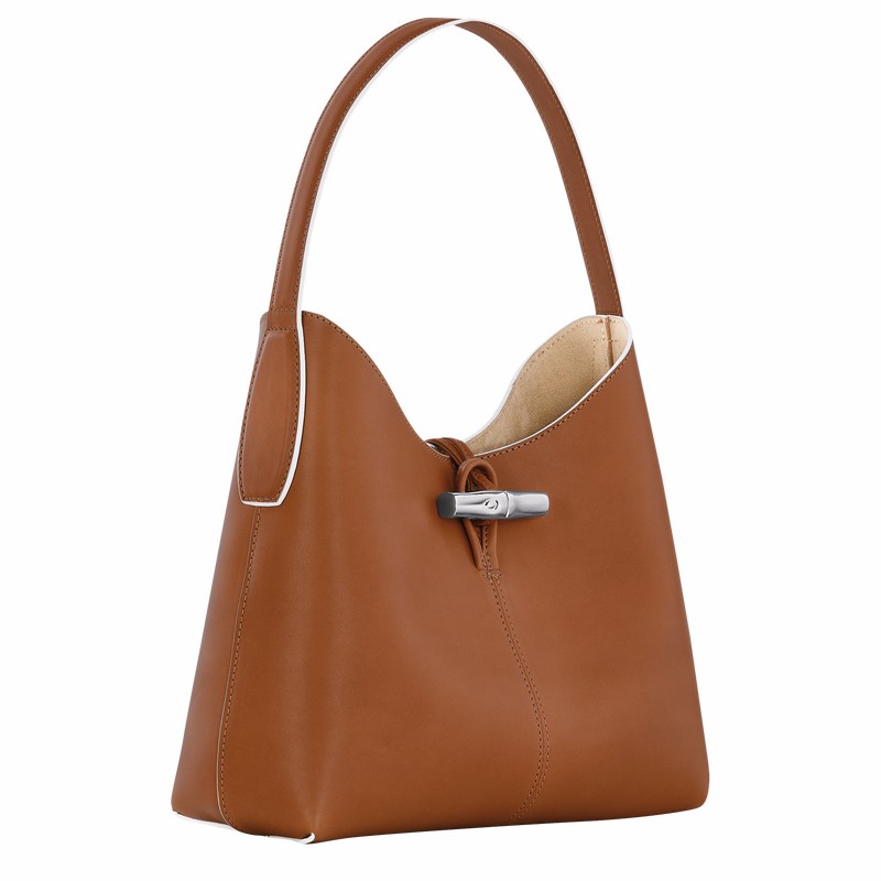 Sac Hobo Longchamp Le Roseau M Femme Marron Soldes | 10153HQS504