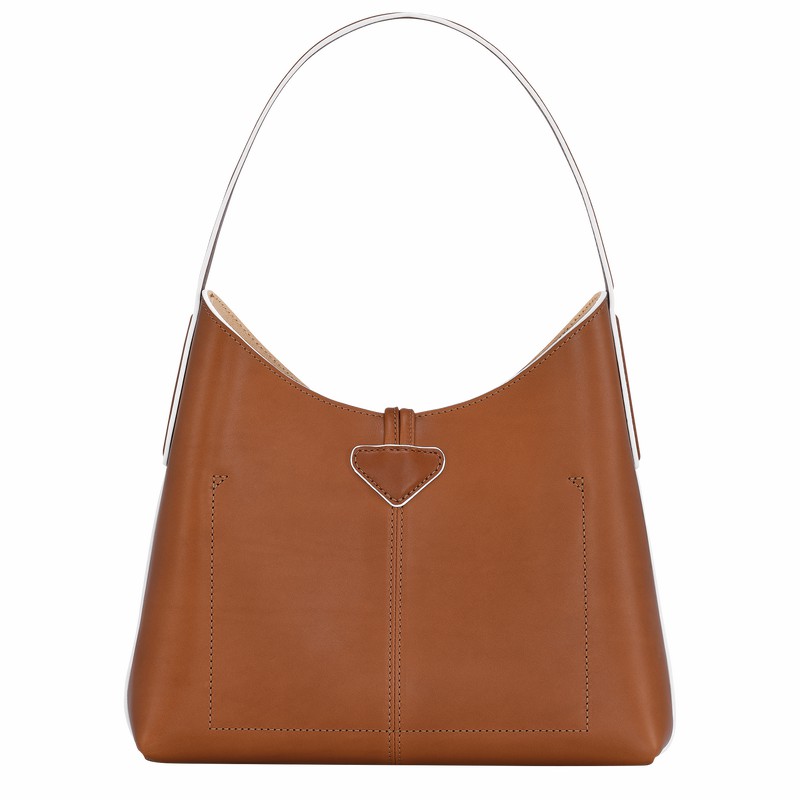 Sac Hobo Longchamp Le Roseau M Femme Marron Soldes | 10153HQS504