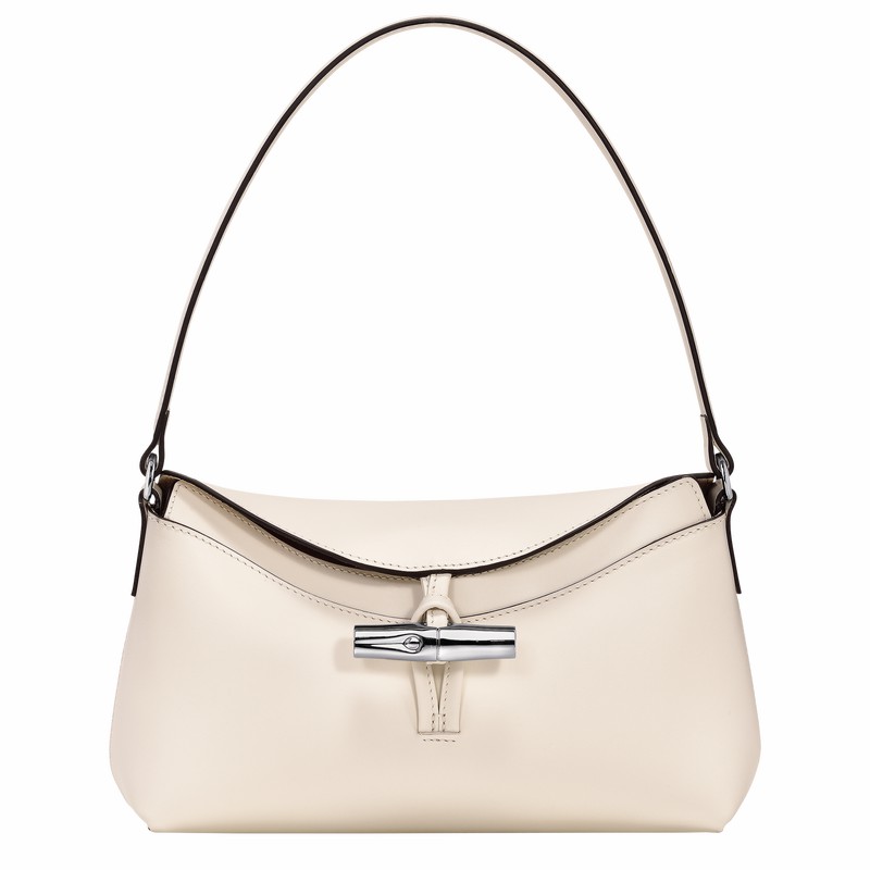 Sac Hobo Longchamp Le Roseau S Femme Blanche Soldes | 10230HCL037