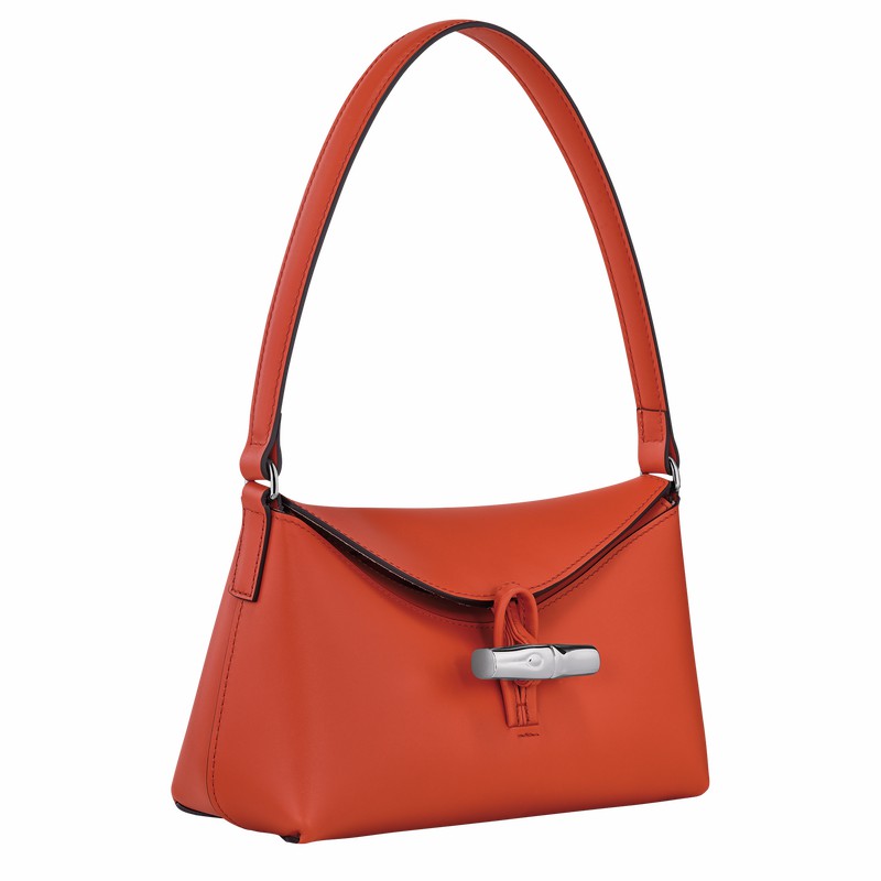 Sac Hobo Longchamp Le Roseau S Femme Orange Soldes | 10230HCL685