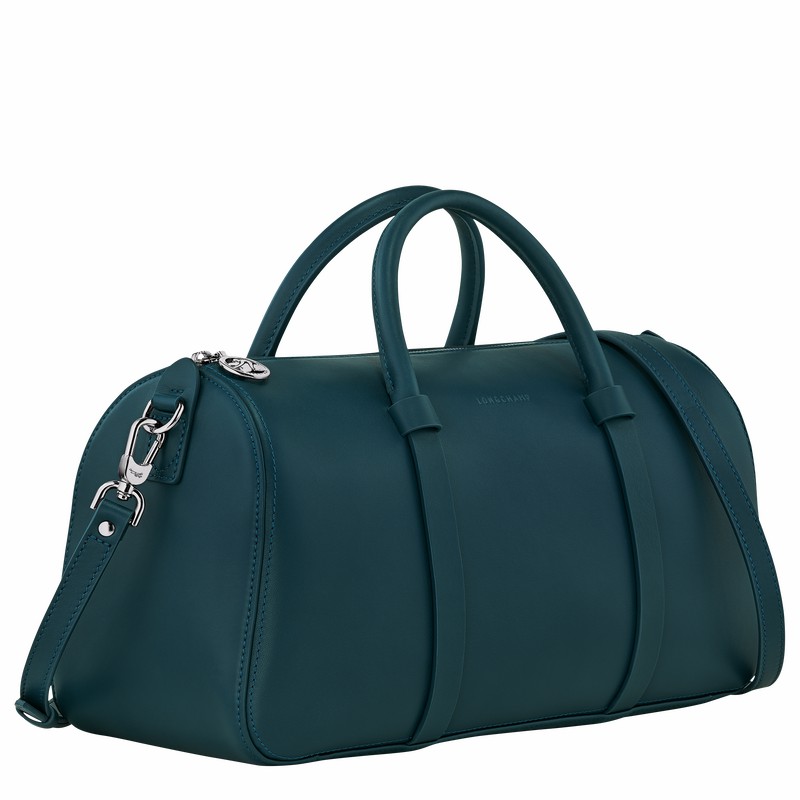 Sac a Main Longchamp Daylong L Femme Bleu Soldes | 10282HFK806