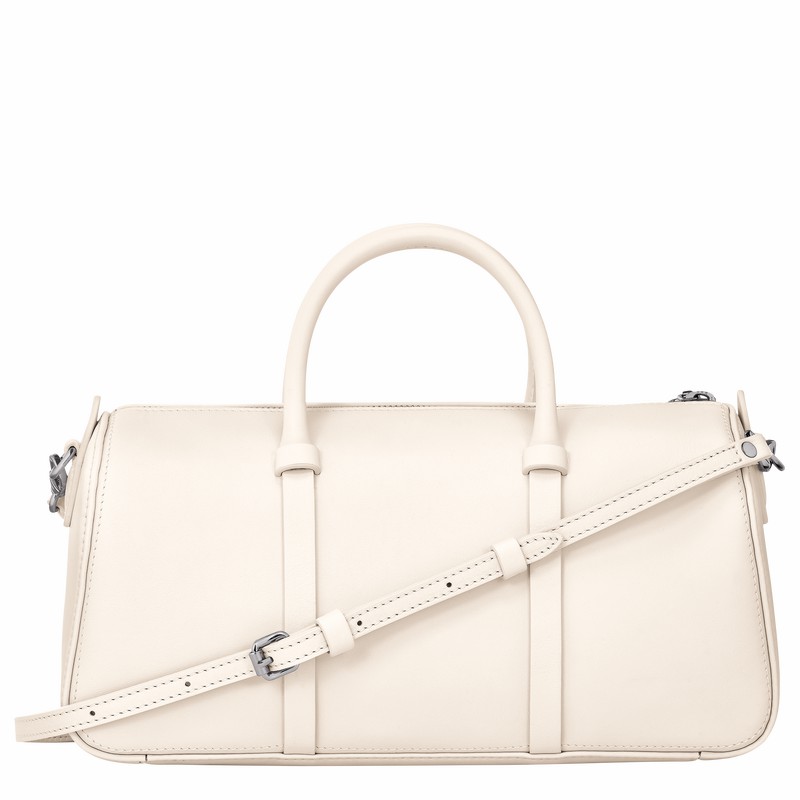 Sac a Main Longchamp Daylong M Femme Blanche Soldes | 10271HFK037