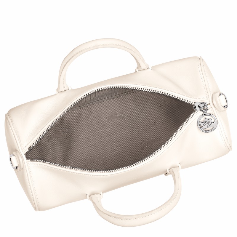 Sac a Main Longchamp Daylong M Femme Blanche Soldes | 10271HFK037