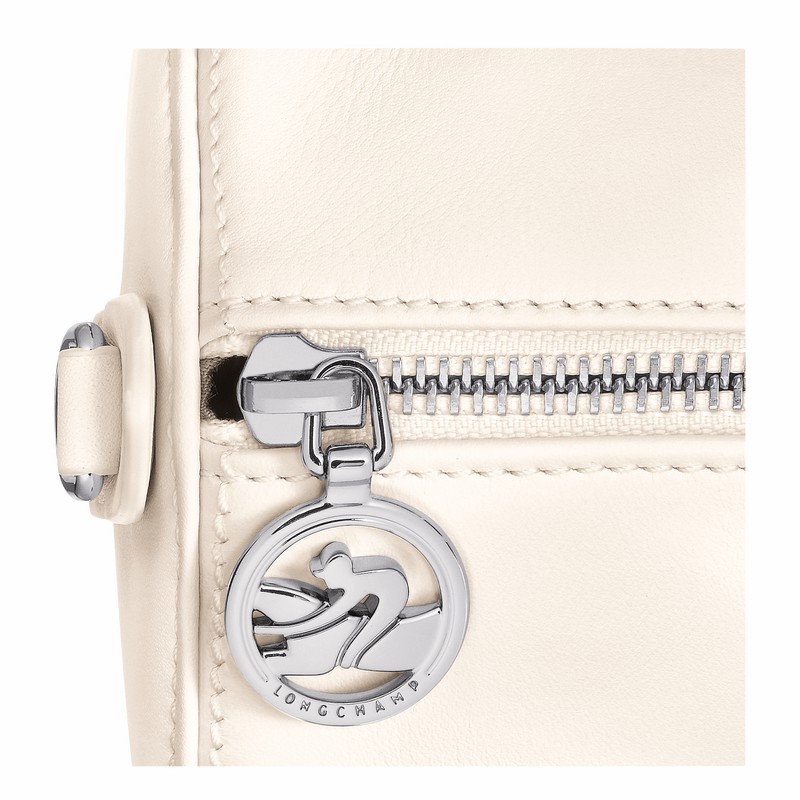 Sac a Main Longchamp Daylong M Femme Blanche Soldes | 10271HFK037