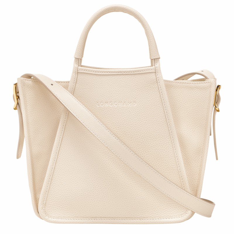 Sac a Main Longchamp Le FOULONNÉ S Femme Blanche Soldes | 10233021555