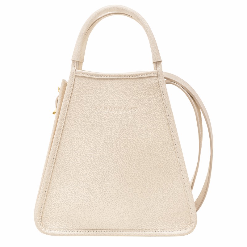 Sac a Main Longchamp Le FOULONNÉ S Femme Blanche Soldes | 10233021555