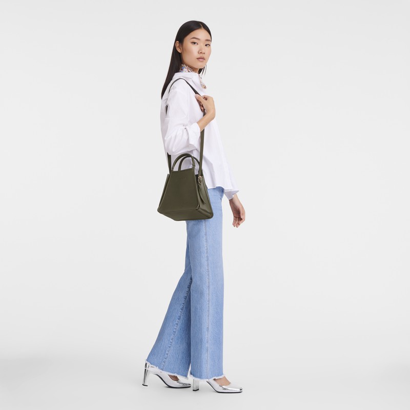 Sac a Main Longchamp Le FOULONNÉ S Femme Kaki Soldes | 10233021892