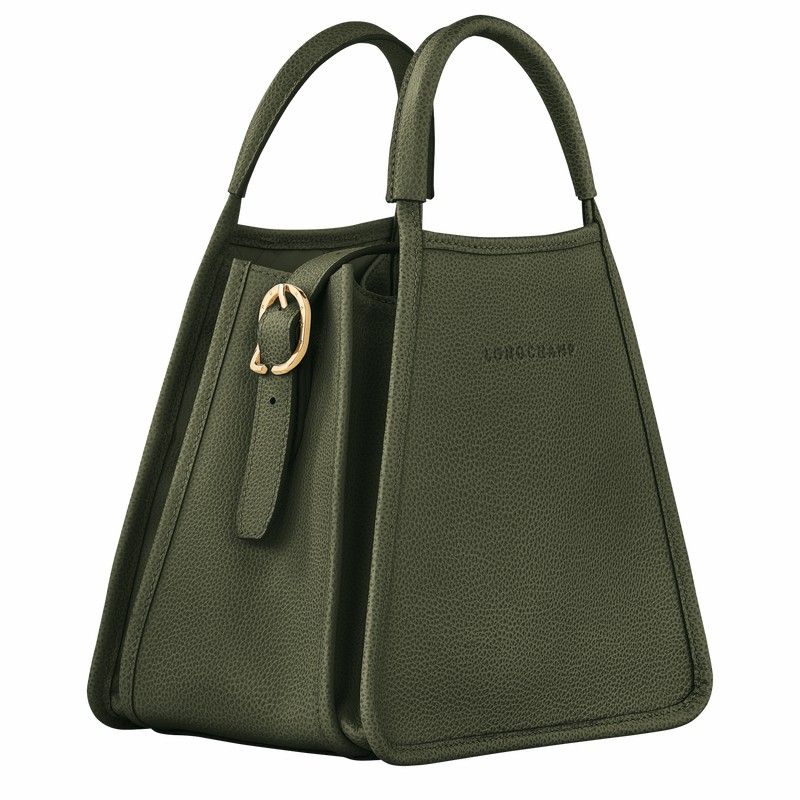 Sac a Main Longchamp Le FOULONNÉ S Femme Kaki Soldes | 10233021892