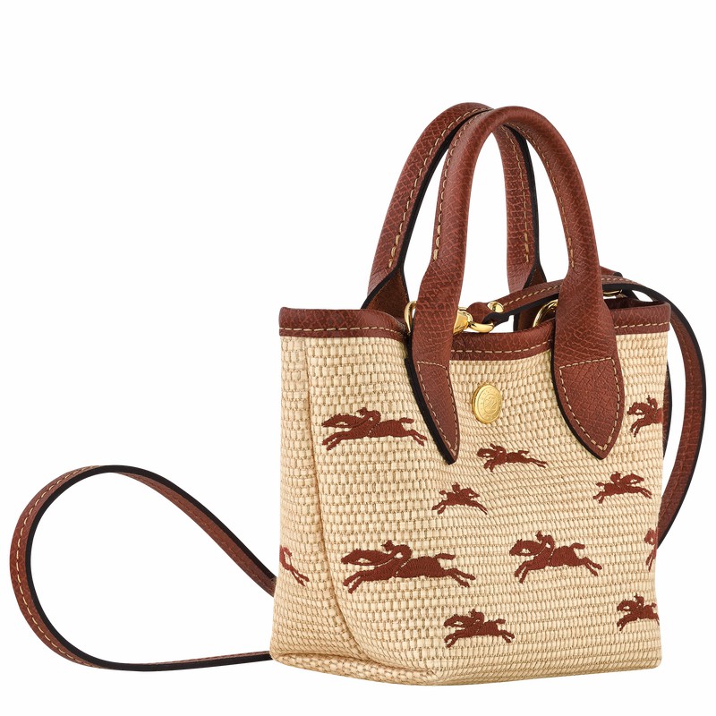 Sac a Main Longchamp Le Panier Pliage XS Femme Marron Soldes | 10206HCF035