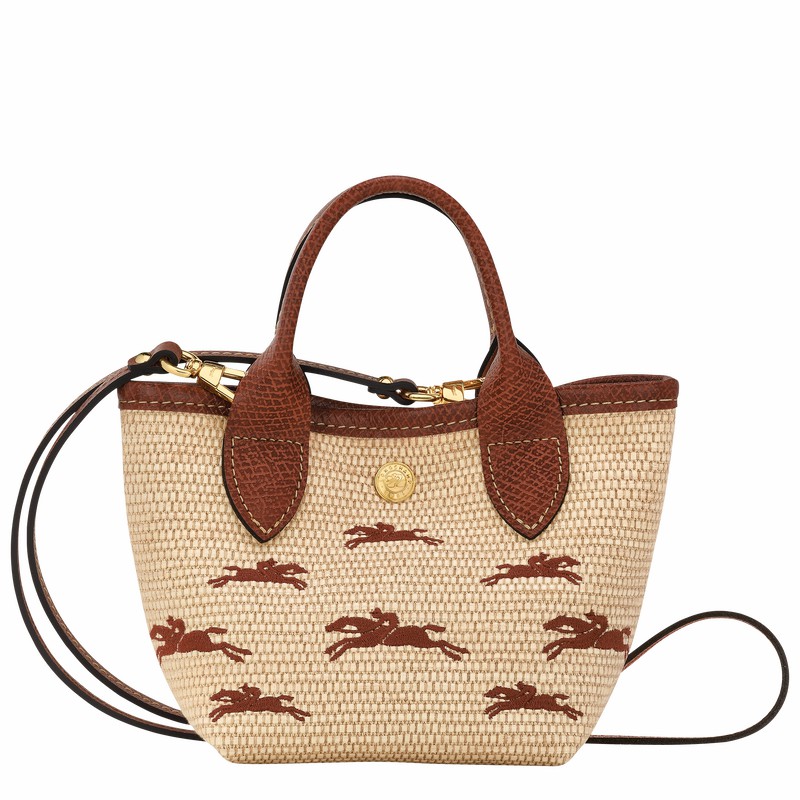 Sac a Main Longchamp Le Panier Pliage XS Femme Marron Soldes | 10206HCF035