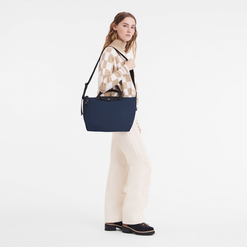 Sac a Main Longchamp Le Pliage Energy L Femme Bleu Marine Soldes | L1515HSR006