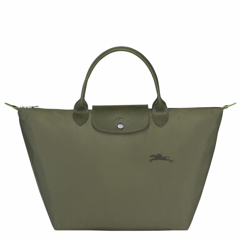 Sac a Main Longchamp Le Pliage Green M Femme Vert Soldes | L1623919479