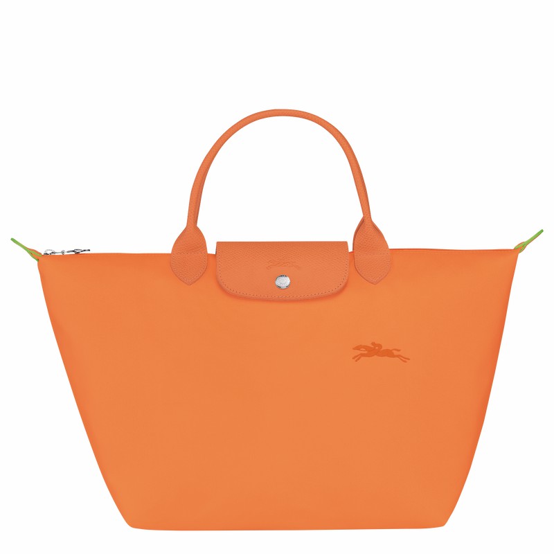 Sac a Main Longchamp Le Pliage Green M Femme Orange Soldes | L1623919P54