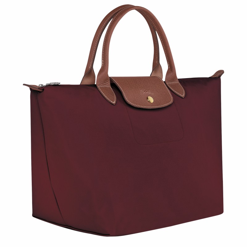 Sac a Main Longchamp Le Pliage Original M Femme Bordeaux Soldes | L1623089P87