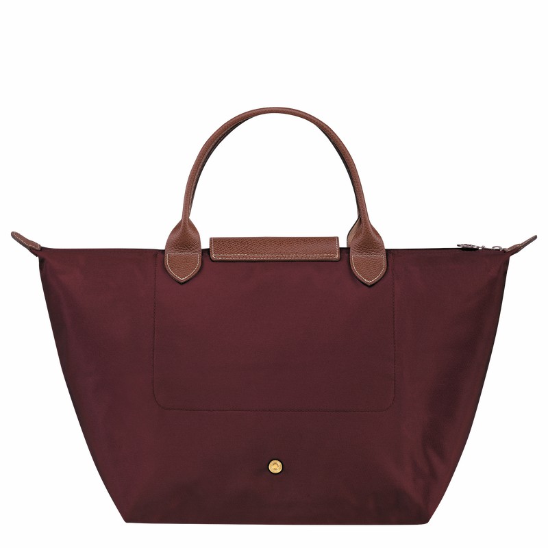 Sac a Main Longchamp Le Pliage Original M Femme Bordeaux Soldes | L1623089P87