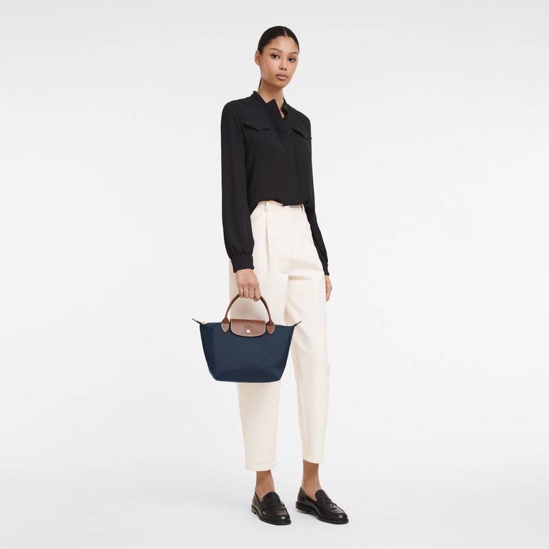 Sac a Main Longchamp Le Pliage Original S Femme Bleu Marine Soldes | L1621089P68