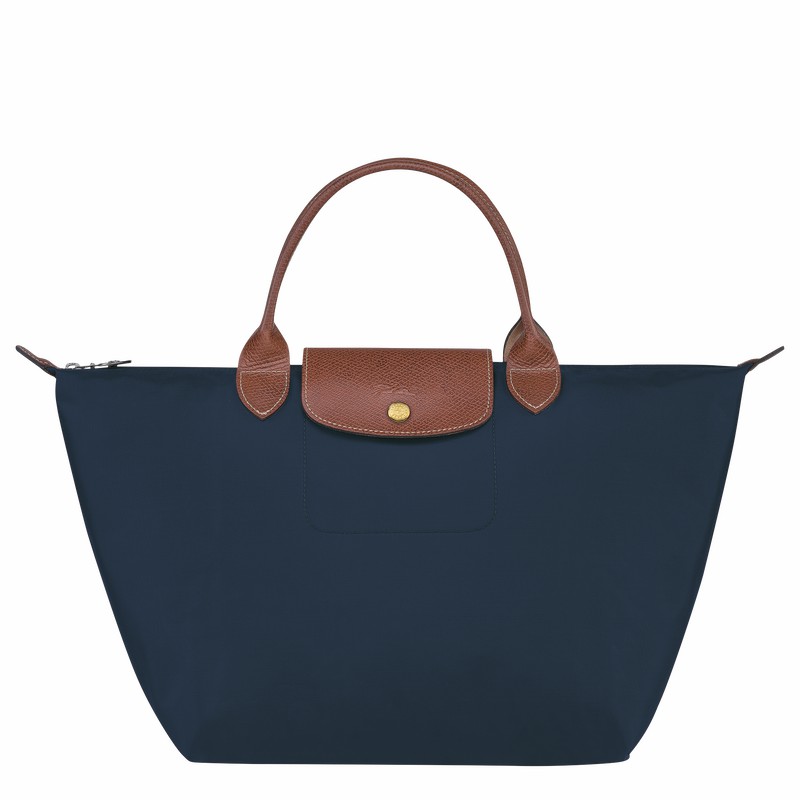 Sac a Main Longchamp Le Pliage Original M Femme Bleu Marine Soldes | L1623089P68