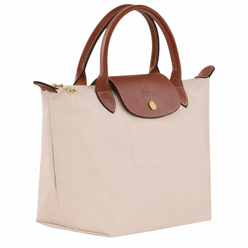 Sac a Main Longchamp Le Pliage Original S Femme Blanche Soldes | L1621089P71