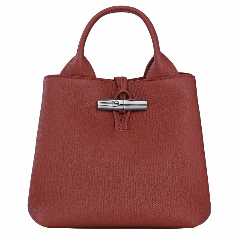 Sac a Main Longchamp Le Roseau S Femme Marron Soldes | 10273HFP404