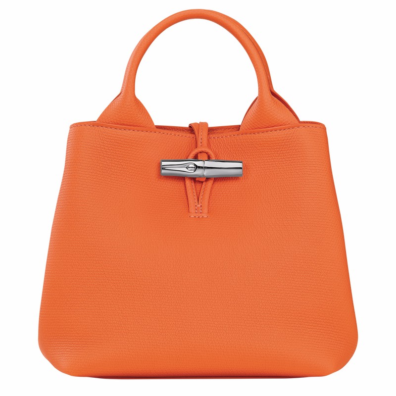 Sac a Main Longchamp Le Roseau S Femme Orange Soldes | 10273HFP017