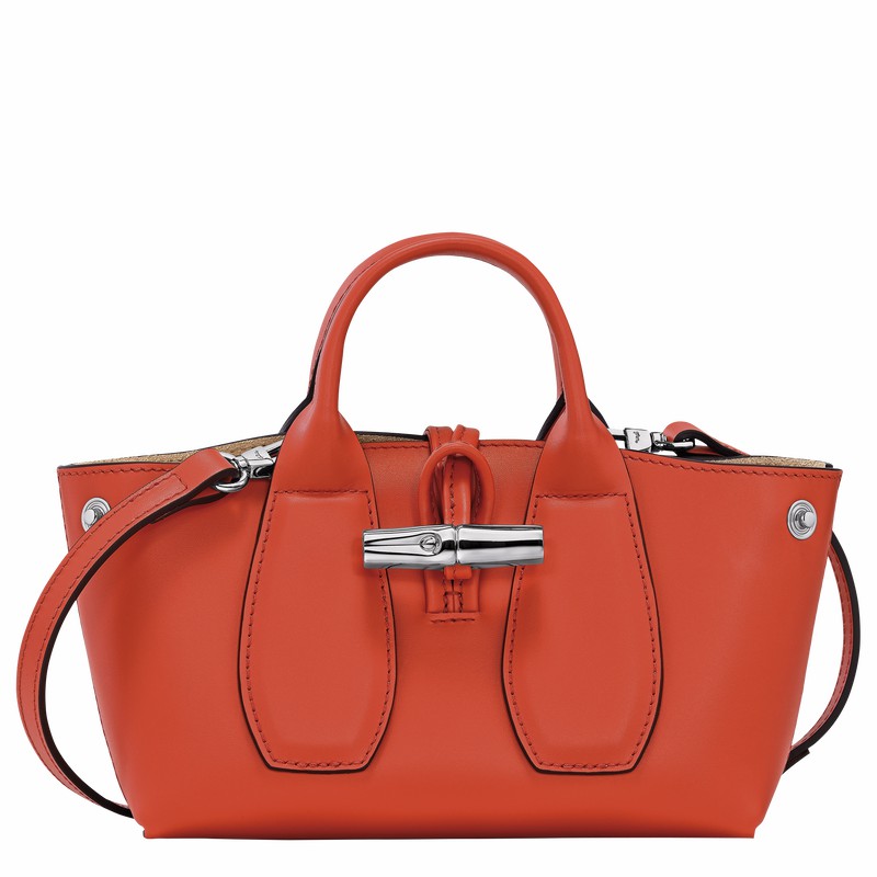 Sac a Main Longchamp Le Roseau XS Femme Orange Soldes | 10057HCL685