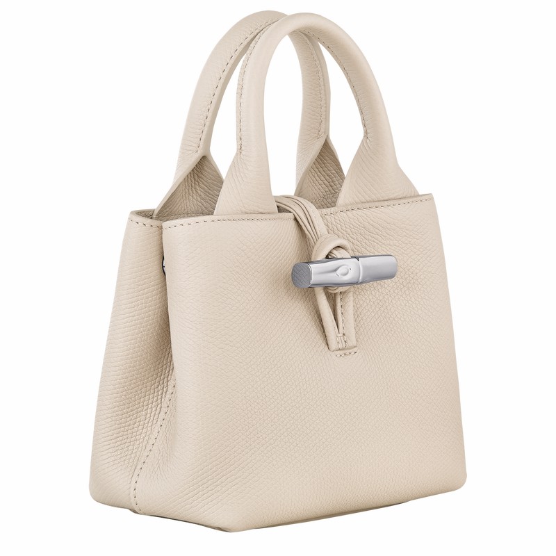 Sac a Main Longchamp Le Roseau XS Femme Blanche Soldes | 10278HFP555