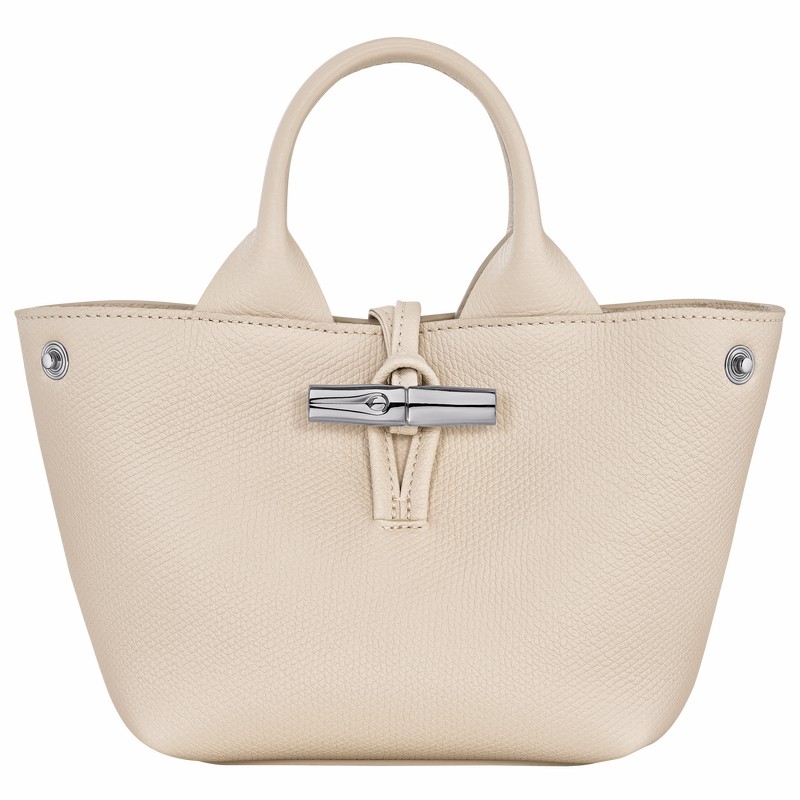 Sac a Main Longchamp Le Roseau XS Femme Blanche Soldes | 10278HFP555