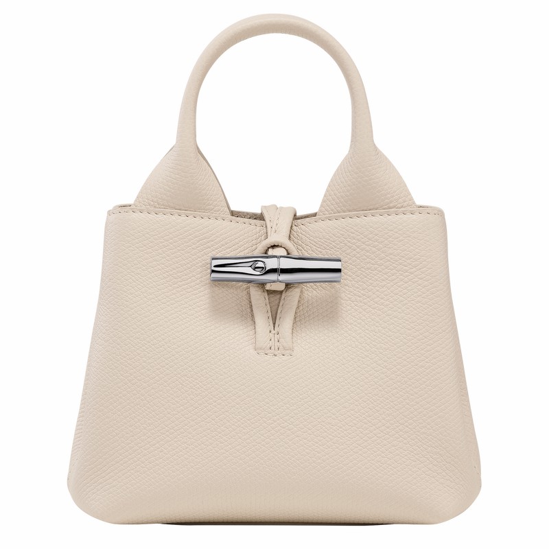 Sac a Main Longchamp Le Roseau XS Femme Blanche Soldes | 10278HFP555