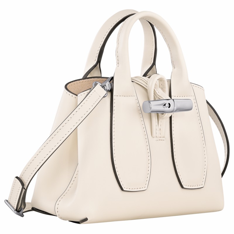 Sac a Main Longchamp Le Roseau XS Femme Blanche Soldes | 10057HCL037