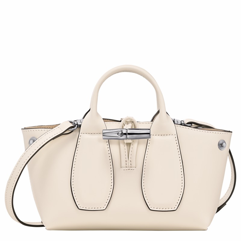 Sac a Main Longchamp Le Roseau XS Femme Blanche Soldes | 10057HCL037