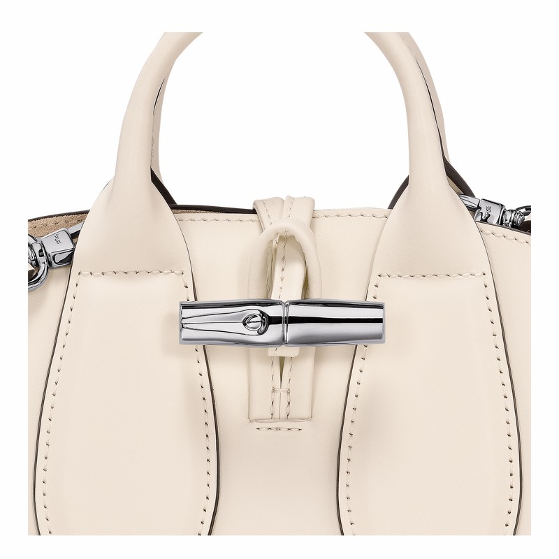 Sac a Main Longchamp Le Roseau XS Femme Blanche Soldes | 10057HCL037