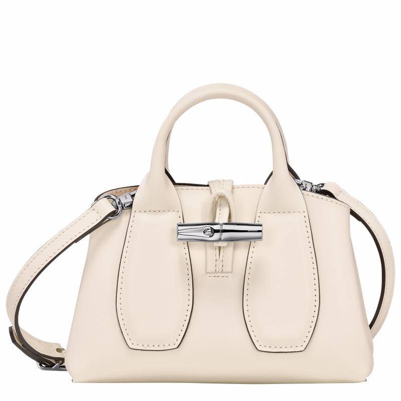 Sac a Main Longchamp Le Roseau XS Femme Blanche Soldes | 10057HCL037