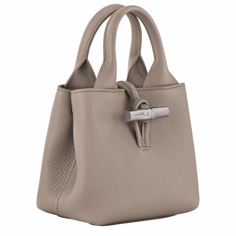 Sac a Main Longchamp Le Roseau XS Femme Grise Soldes | 10278HFP266