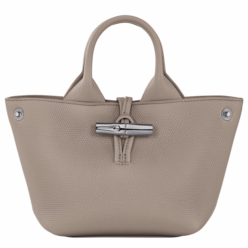 Sac a Main Longchamp Le Roseau XS Femme Grise Soldes | 10278HFP266