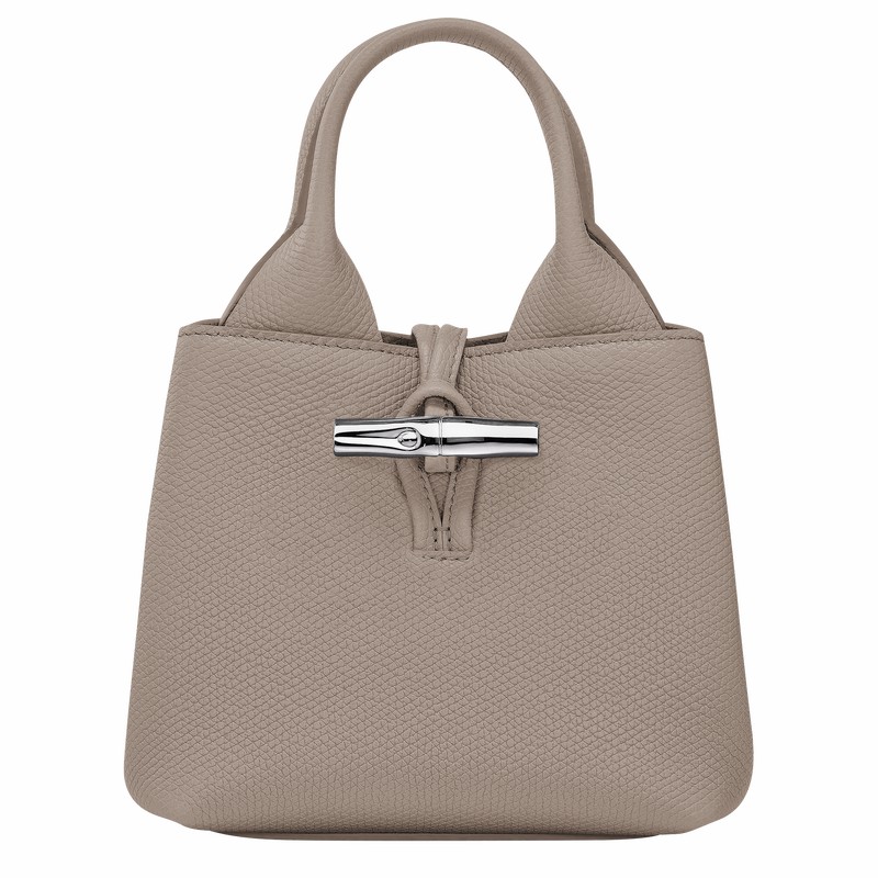 Sac a Main Longchamp Le Roseau XS Femme Grise Soldes | 10278HFP266