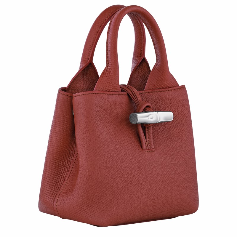 Sac a Main Longchamp Le Roseau XS Femme Marron Soldes | 10278HFP404