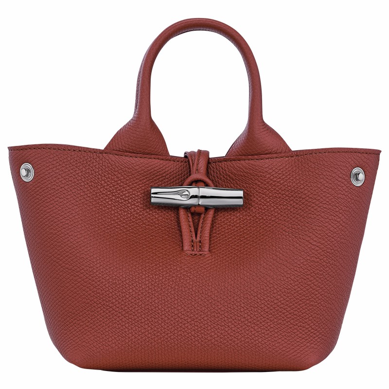 Sac a Main Longchamp Le Roseau XS Femme Marron Soldes | 10278HFP404