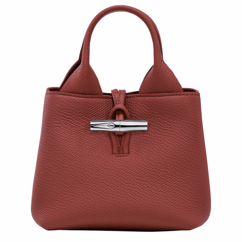 Sac a Main Longchamp Le Roseau XS Femme Marron Soldes | 10278HFP404