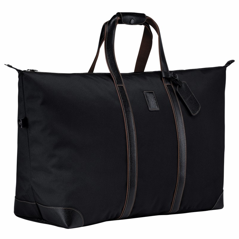 Sac de Voyage Longchamp Boxford L Femme Noir Soldes | L1223080001