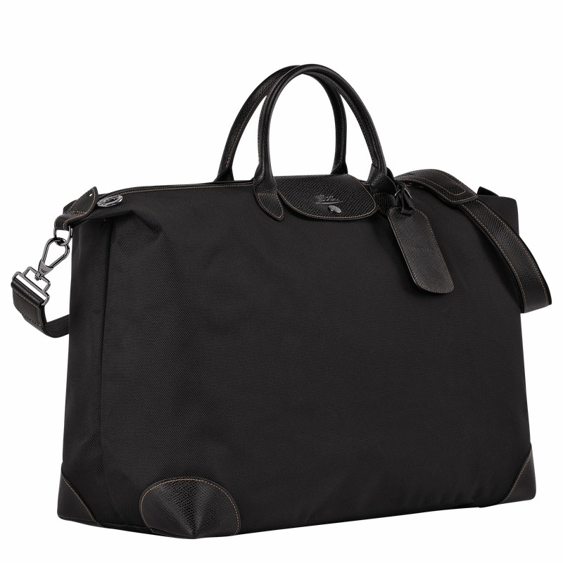 Sac de Voyage Longchamp Boxford M Femme Noir Soldes | L1625080001