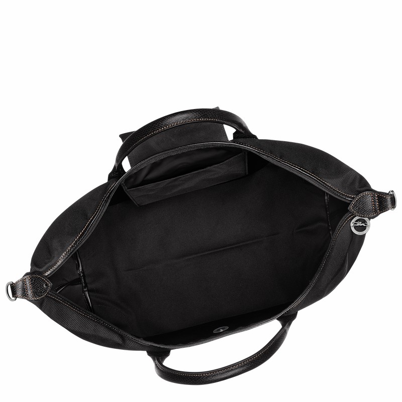 Sac de Voyage Longchamp Boxford M Femme Noir Soldes | L1625080001